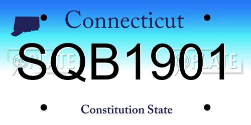 SQB1901 Connecticut License Plate