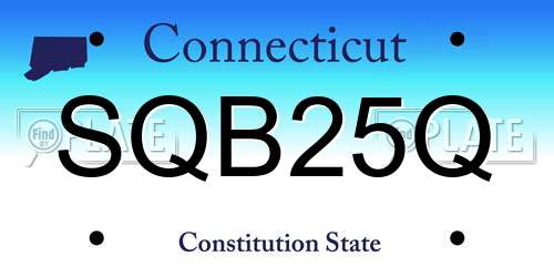 SQB25Q Connecticut License Plate