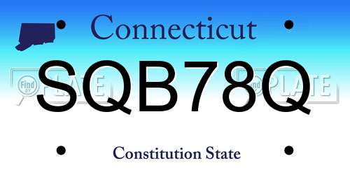 SQB78Q Connecticut License Plate