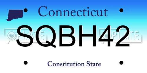 SQBH42 Connecticut License Plate