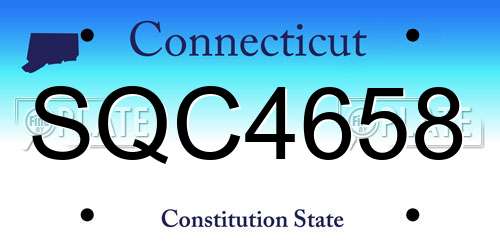 SQC4658 Connecticut License Plate