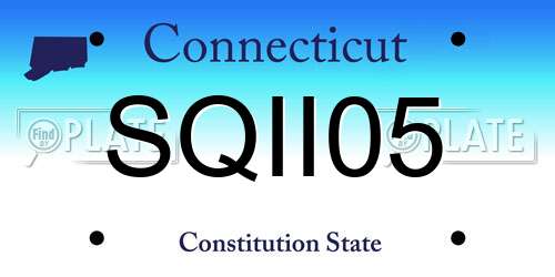 SQII05 Connecticut License Plate