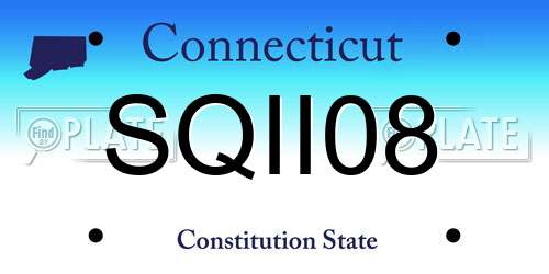 SQII08 Connecticut License Plate