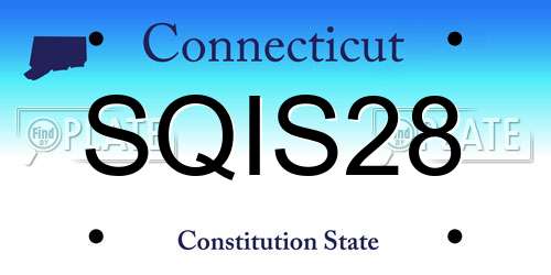 SQIS28 Connecticut License Plate
