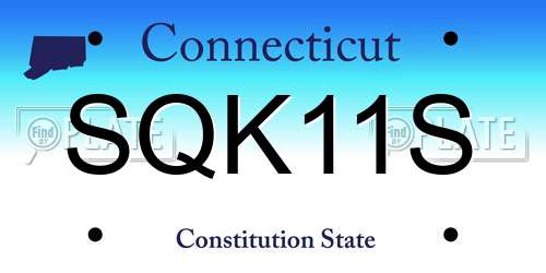 SQK11S Connecticut License Plate