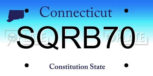 SQRB70 Connecticut License Plate