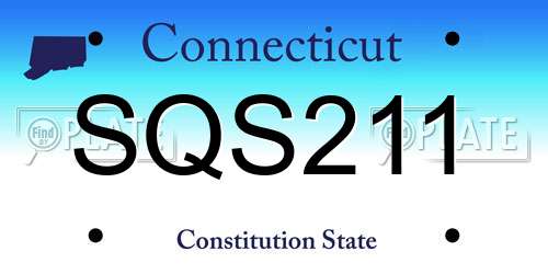 SQS211 Connecticut License Plate