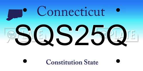 SQS25Q Connecticut License Plate