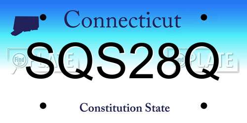 SQS28Q Connecticut License Plate