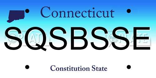 SQSBSSE Connecticut License Plate