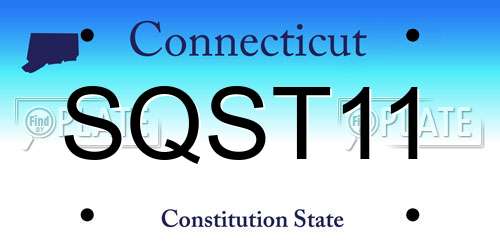 SQST11 Connecticut License Plate