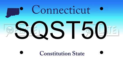 SQST50 Connecticut License Plate