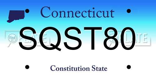 SQST80 Connecticut License Plate