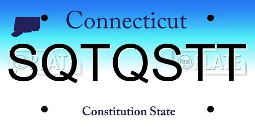SQTQSTT Connecticut License Plate