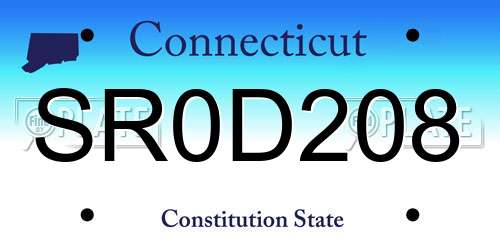 SR0D208 Connecticut License Plate