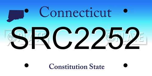 SRC2252 Connecticut License Plate