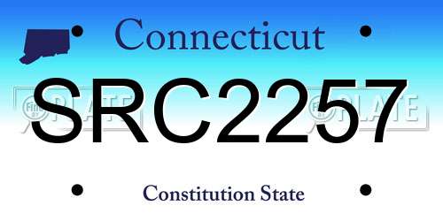 SRC2257 Connecticut License Plate