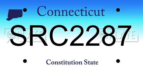 SRC2287 Connecticut License Plate