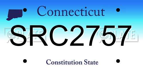 SRC2757 Connecticut License Plate