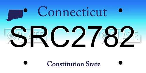 SRC2782 Connecticut License Plate