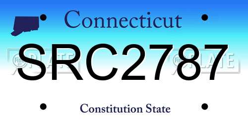 SRC2787 Connecticut License Plate