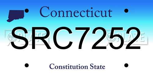 SRC7252 Connecticut License Plate
