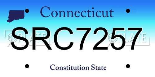SRC7257 Connecticut License Plate
