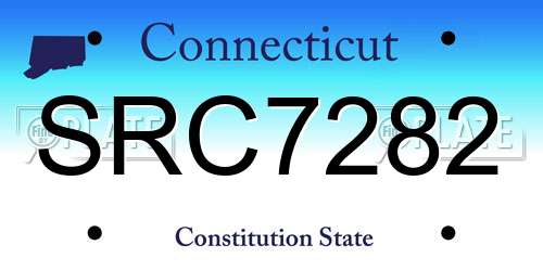 SRC7282 Connecticut License Plate