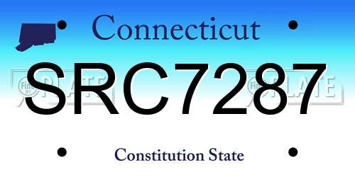 SRC7287 Connecticut License Plate