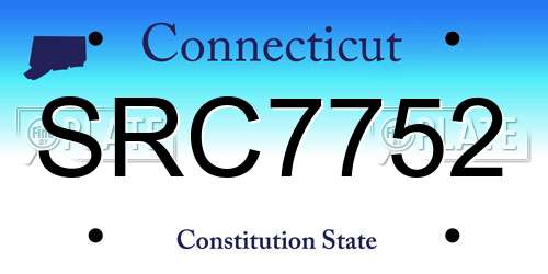 SRC7752 Connecticut License Plate