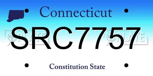 SRC7757 Connecticut License Plate