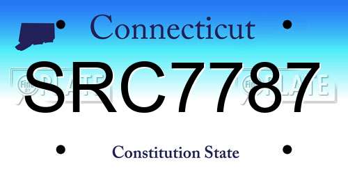 SRC7787 Connecticut License Plate