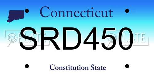 SRD450 Connecticut License Plate