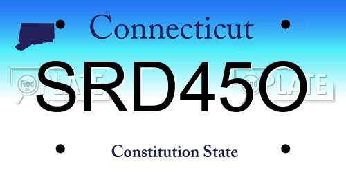SRD45O Connecticut License Plate