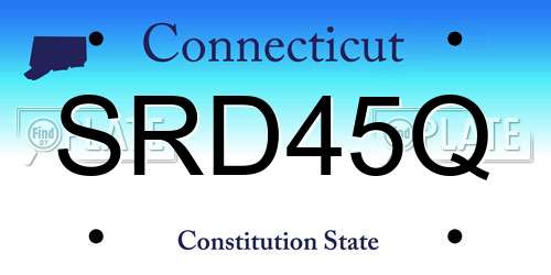 SRD45Q Connecticut License Plate