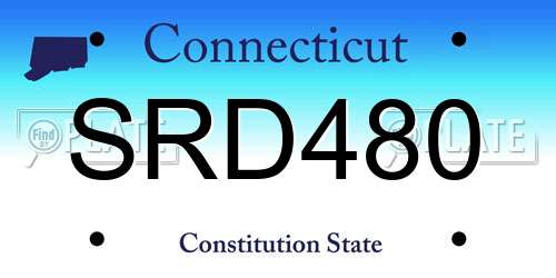SRD480 Connecticut License Plate