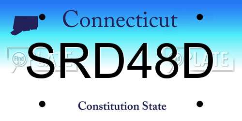 SRD48D Connecticut License Plate