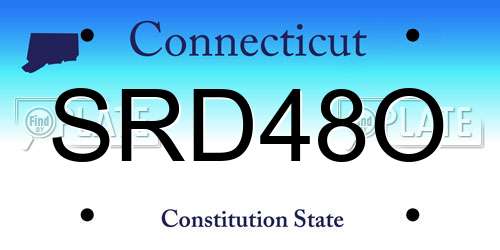 SRD48O Connecticut License Plate