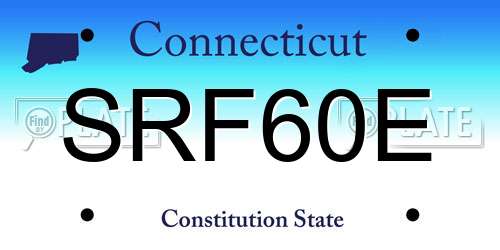 SRF60E Connecticut License Plate
