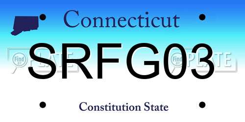 SRFG03 Connecticut License Plate