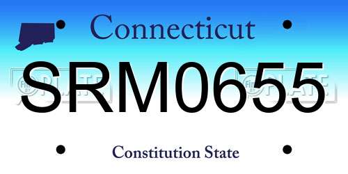 SRM0655 Connecticut License Plate