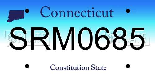 SRM0685 Connecticut License Plate