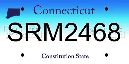 SRM2468 Connecticut License Plate
