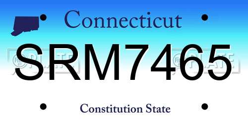SRM7465 Connecticut License Plate