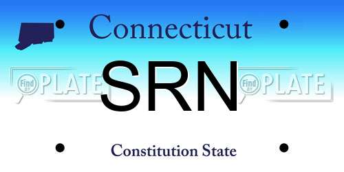 SRN Connecticut License Plate