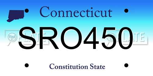 SRO450 Connecticut License Plate