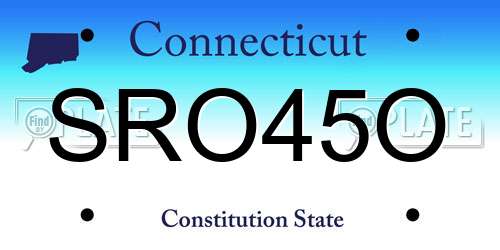 SRO45O Connecticut License Plate