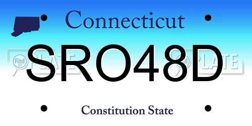 SRO48D Connecticut License Plate