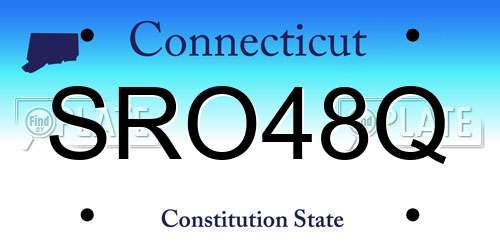 SRO48Q Connecticut License Plate