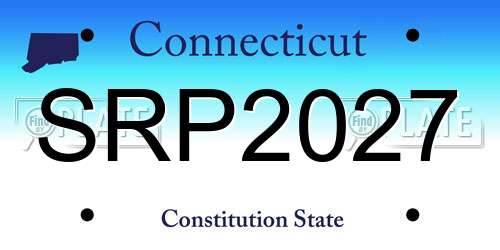 SRP2027 Connecticut License Plate